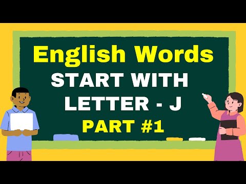 All English Words That Start With Letter - J #1 | Letter - J Easy Words List