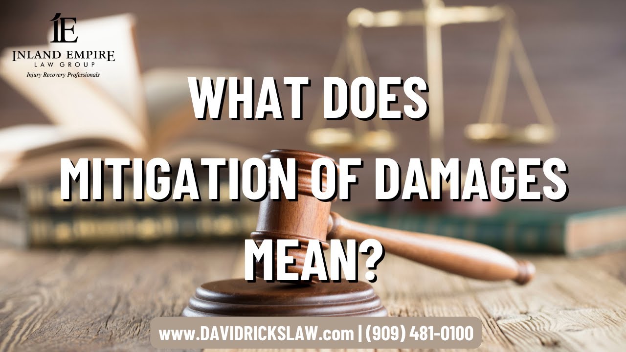 What Does Mitigation of Damages Mean in a Personal Injury Case?