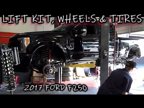 Lifting the Ford F250! Fabtech Dirt Logic 4.0 Coilover Conversion + New wheels 37\" Tires