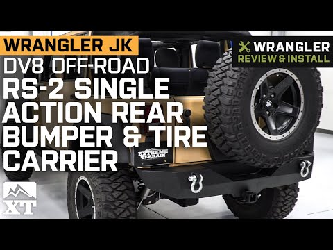 Jeep Wrangler JK DV8 Off-Road RS-2 Single Action Rear Bumper & Tire Carrier Review & Install