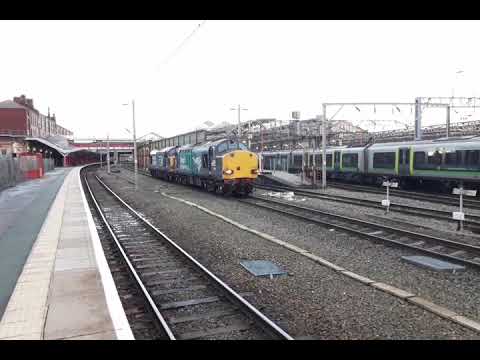 Drs 37059 & 37259 Thrash out of Crewe 4/1/20