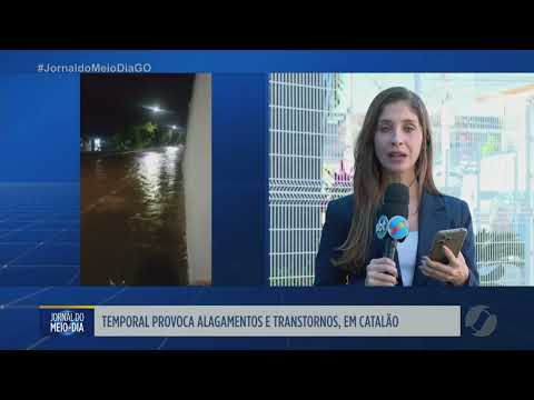 Temporal provoca alagamentos em Catalão