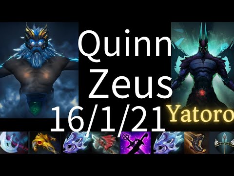 Quinn Zeus vs TB, Clinkz, DB, Rubick, Pangolier - dota2