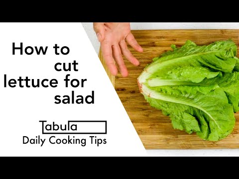 How to cut lettuce for salad
