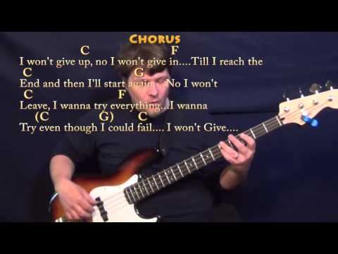 Try Everything (Shakira) Bass Guitar Cover Lesson in C with Chords/Lyrics