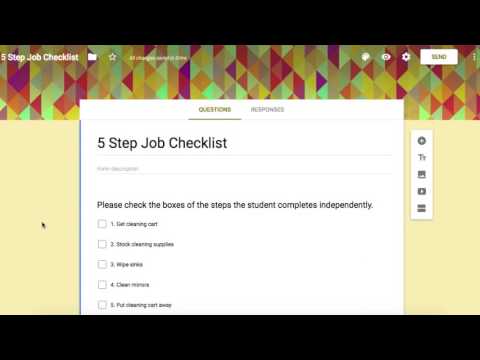 Part of a video titled Google Forms Data Collection- Task Checklist for multi-step tasks