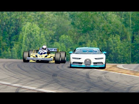 Bugatti Chiron vs Renault F1 1981 - Spa