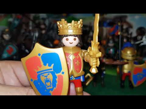 Unboxing Playmobil Knights. El Rey de los Caballeros del León con Escudo, Corona y Espada Reales.