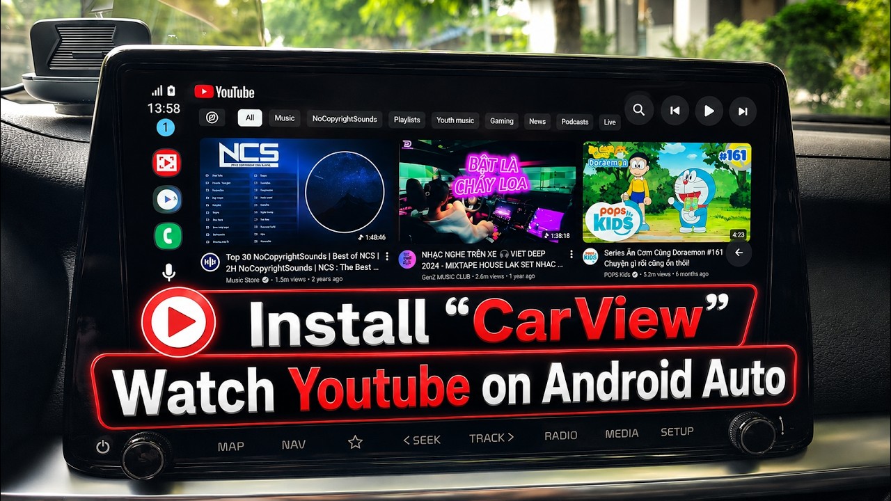 Install "CarView" Watch Youtube on Android Auto #CarView #AndroidAuto #YouTubeInCar