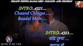 Download lagu Chaand Chhupa Badal Mein Karaoke With Scrolling Lyrics Eng. & हिंदी mp3