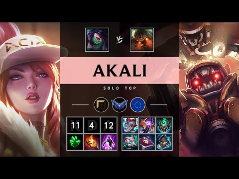 Akali Top vs Nautilus: Unstoppable - EUW Diamond Patch 25.S1.2