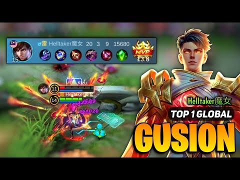 Gusion Best Build 2023 [ Gusion Top 1 Global Gameplay ] By Helltaker - Mobile Legends