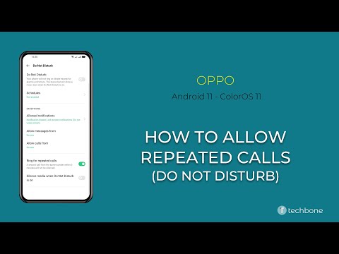 How to Allow repeated Calls (Do Not Disturb) - Oppo [Android 11 - ColorOS 11]