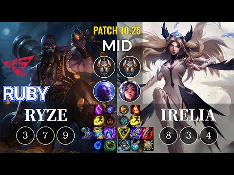 RW Ruby Ryze vs Irelia Mid - KR Patch 10.25