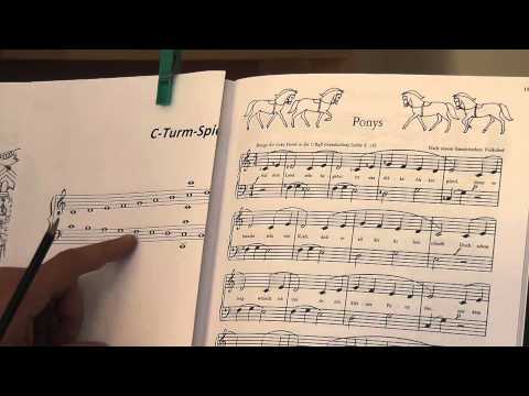 Noten lernen im Klavierunterricht – Ponys aus der Schaum Klavierschule
