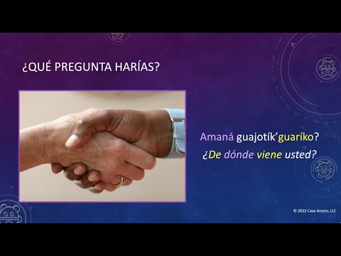 Let's Talk Taíno en español 72 - Pregunta en taíno: ¿Dónde?