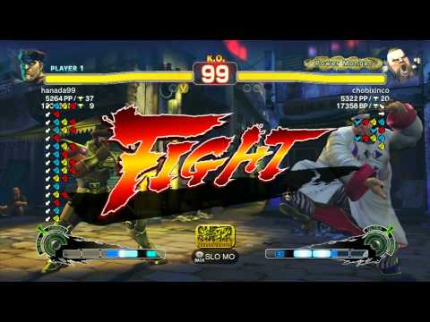 SSF4 AE: hanada99 (Dictator) vs chobixinco (Rufus) - Ranked Match (720p HD)