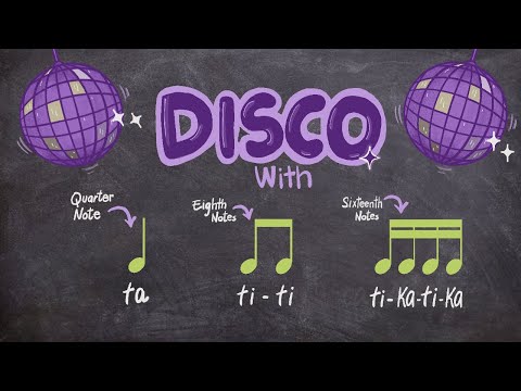 Easy Rhythm Exercise 4 PlayAlong: Ta, TiTi, TikaTika - DISCO Version #musiceducationforkids
