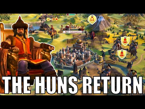 Civ 6 | The Huns Return To Civ 6! Will They Prove A Mighty Foe? – (#2 Deity Scythia Civilization VI)