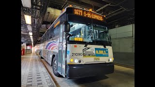 NJ Transit: A Fantastic Run Aboard 2021 MCI D4500CT 21090 On The 167T To New York • 03/24/2023
