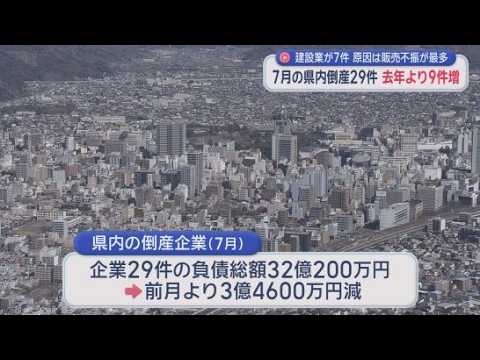 YouTube Video ７月の企業倒産29件、負債総額32億200万「石油関連製品のコスト上昇は気がかり」　静岡県