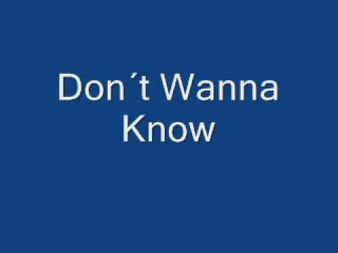 Don´t Wanna Know - Dorian Cheah