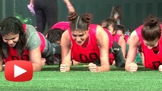Jacqueline, Kalki & Sakshi Set A New Guinness World Record for 60sec Abdominal Planking