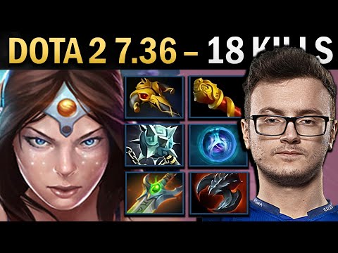 Mirana Dota 7.36 Miracle with 18 Kills and Gleipnir - TI13