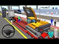 Heavy Excavator Transport By Trailer Truck To Construction Area 3D Driving Class 2025 Gameplay