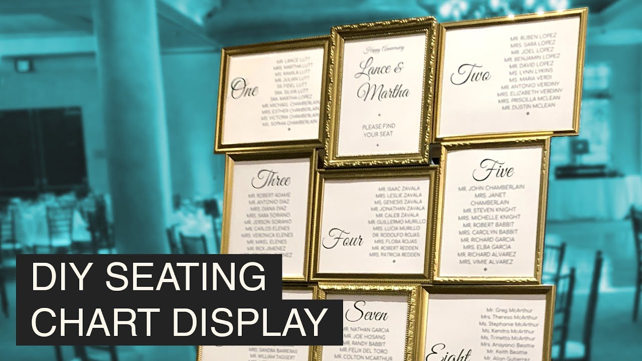 DIY Decorative Seating Chart Display