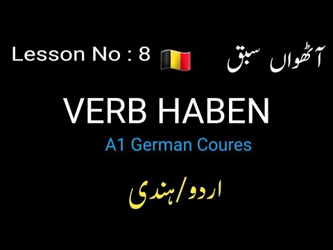 A1 - Lesson 8/ German verb haben/ Super easy German A1 for Beginners/German verbs/Verb Haben Deutsch