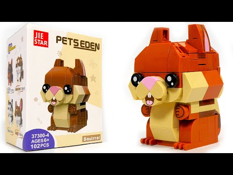 Jie Star Pets Eden 37300-4 Squirrel | Mini Pets for lego fans!