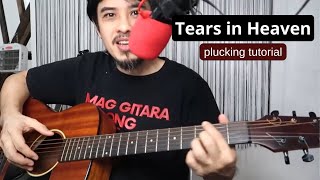 Tears In Heaven guitar tutorial (step by step rhythm guitar plucking) &#39;Eric Clapton&#39; music