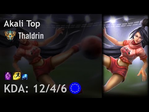 Akali Top vs Malphite - Thaldrin - EUW Challenger Patch 7.2