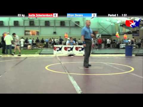 Justin Scherkenbach vs. Ethan Owens at 2013 ASICS University Nationals - FS