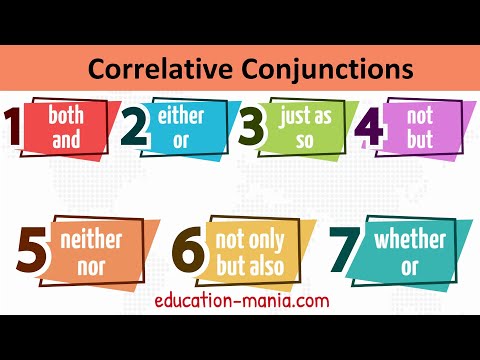 Types of Conjunctions in English 3 - Correlative Conjunctions
