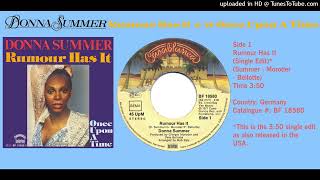 Donna Summer - Rumour Has It (Single Edit)