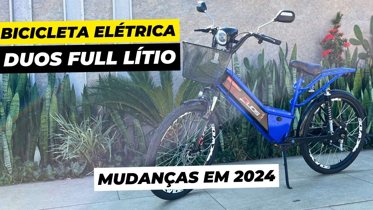 BICICLETA ELÉTRICA DUOS FULL BATERIA DE LÍTIO - 2024