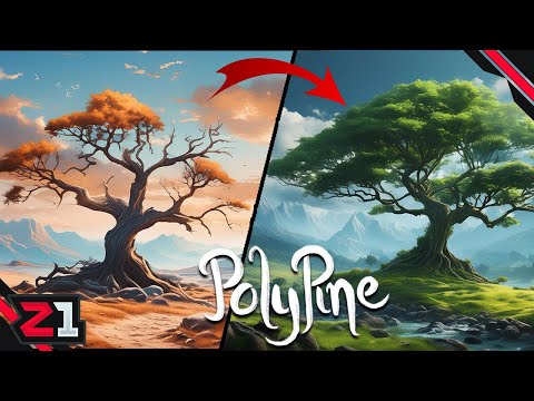 Turning A Lifeless Wasteland Into A LUSH Forest ! Polypine FREE DEMO - YouTube