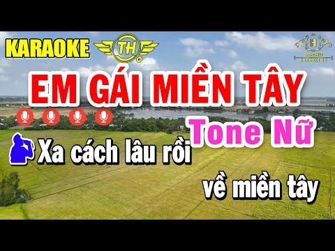 Em Gái Miền Tây Karaoke Tone Nữ ( Fm ) Nhạc Sống Siêu Hay | Trọng Hiếu