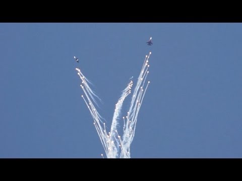 Russian Knights 5 SU-27 Russian Air Force Aerobatic Team FULL Display at Kecskemét Airshow
