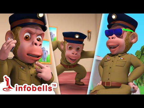 Super Police Bandar Mama - जानवर हो रहे बीमार | Hindi Rhymes & Kids Shows | Infobells