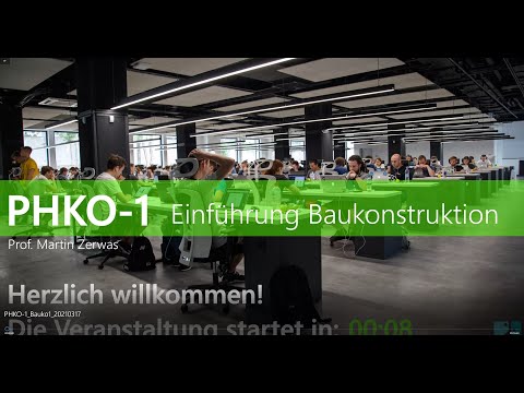 Einführung in die Baukonstruktionslehre (PHKO-1) - SoSe 2021