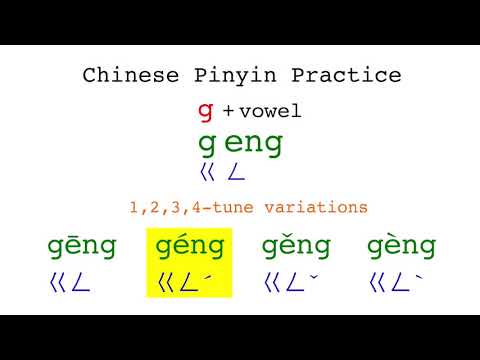 Chinese Pinyin Practice - geng