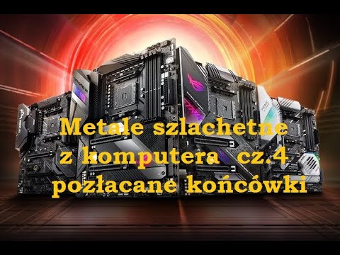 Precious metals from a computer part 4 gold-plated tips