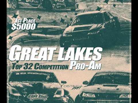 Great Lakes Pro-Am Series Round 3-Lake Erie Speedway Drift Competition Formula Drift Sanctioned LIVE