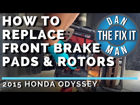 2015 HONDA ODYSSEY - HOW TO REPLACE FRONT BRAKE PADS & ROTORS - DIY