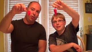 11-yr-old eats whole Ghost Pepper! (1 million Scoville) : Ghost Pepper Challenge, Crude Brothers