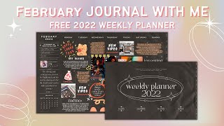 February Journal With Me | Free 2022 Planner β¨ | GoodNotes 5 π β