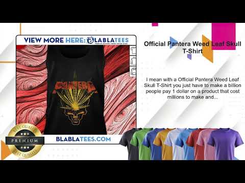 Official Pantera Weed Leaf Skull T-Shirt